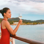 Young woman on a superyacht