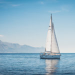 Sailing yacht on the Mediterranean Sea